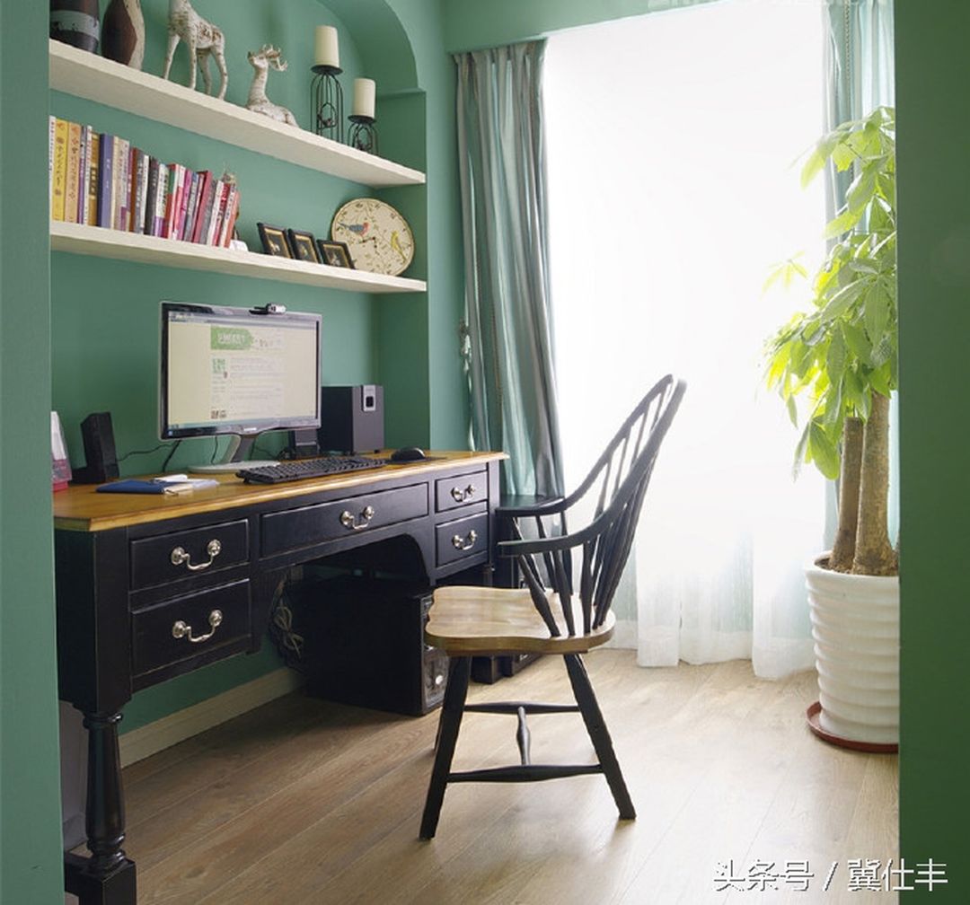 小户型的美式装修风格，阳台做成了榻榻米，餐厅做成了卡座装修效果图片_8
