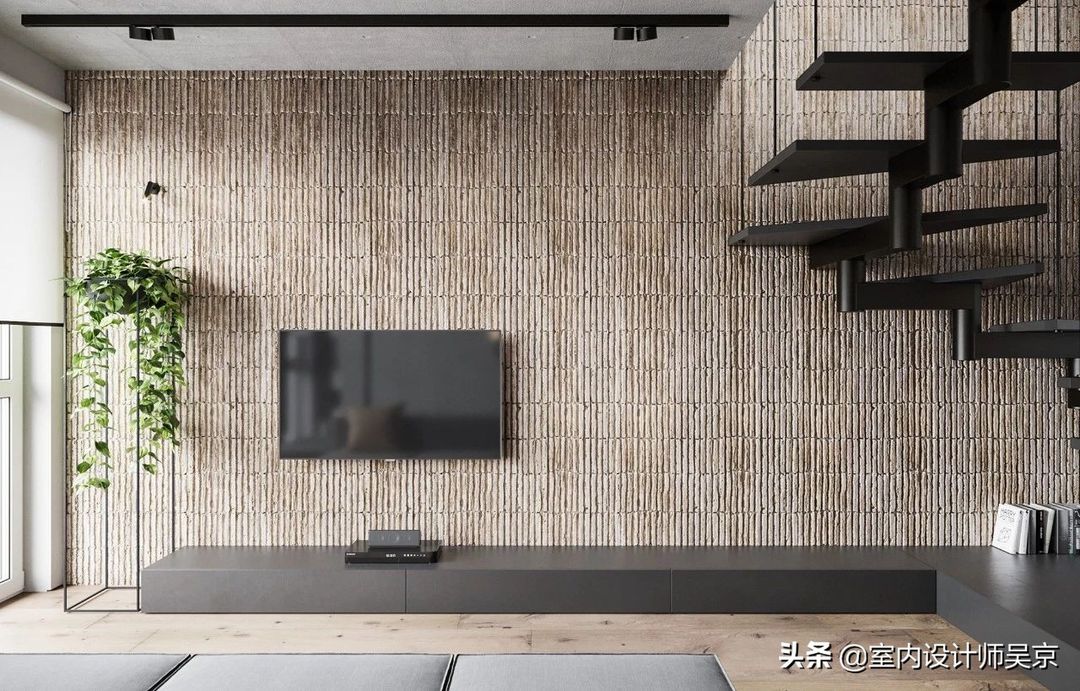 简约复式公寓，石材墙面竟如此有质感装修效果图片_2