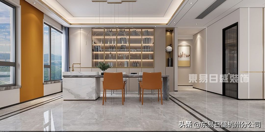 135㎡现代轻奢装修效果图，万木流光影，中南映星河装修效果图片_5