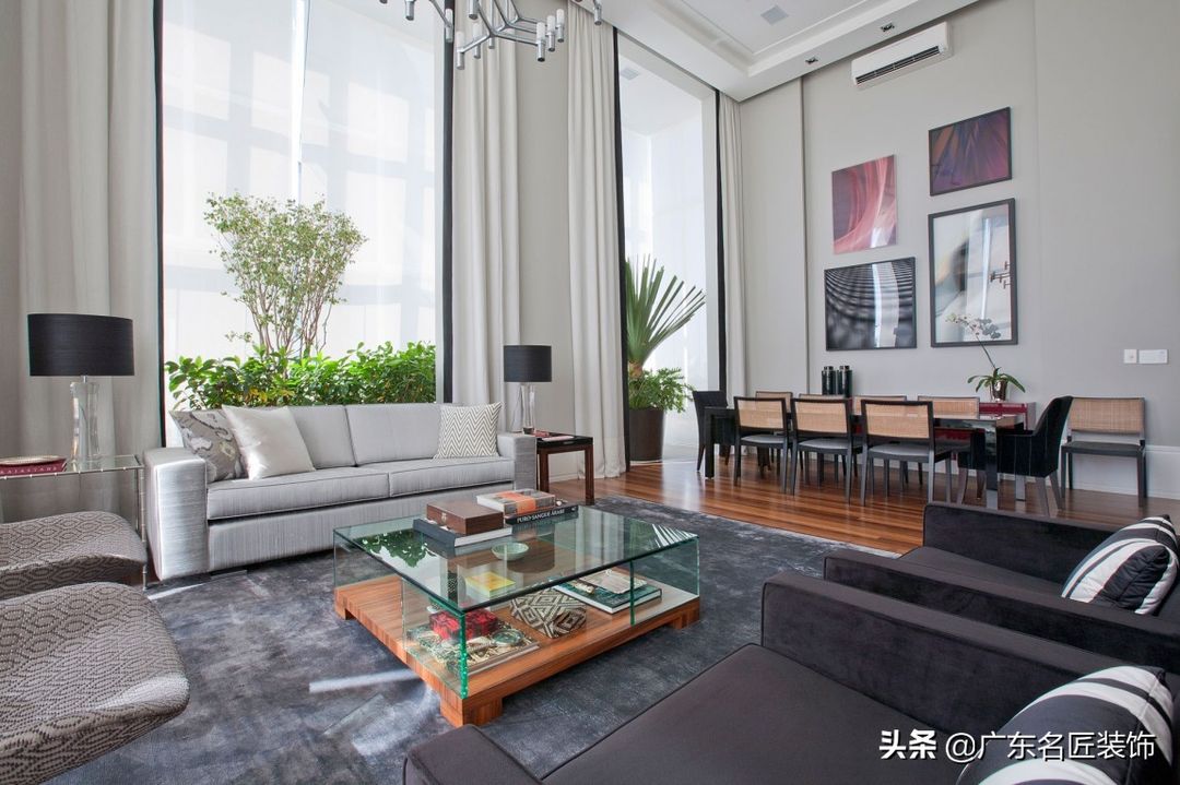 412m²现代简约别墅，通透的视野筑就惬意的生活装修效果图片_1