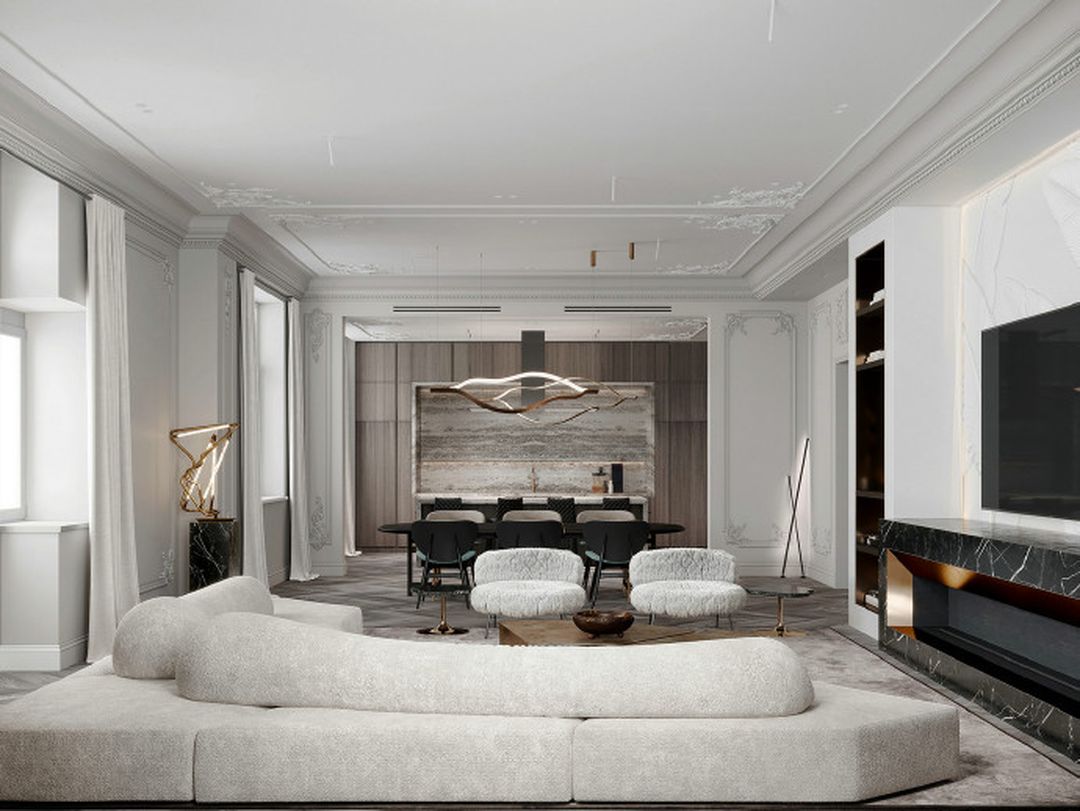 复古与现代并存的极致设计装修效果图片_2