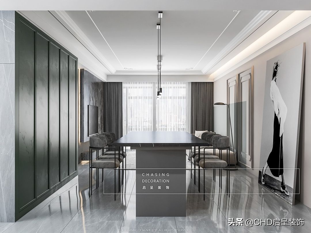 CHASING DESIGN 启呈 | 广州番禺·祈福缤纷汇 现代美式装修案例装修效果图片_6