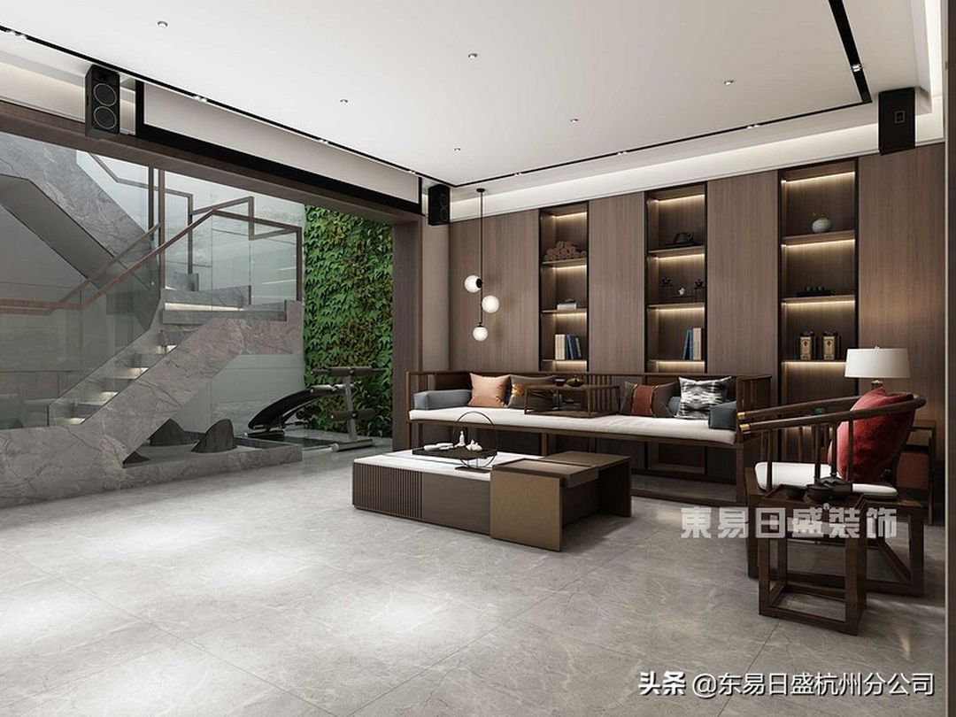 360平新中式别墅装修，一步一景，一宅一芳华装修效果图片_3