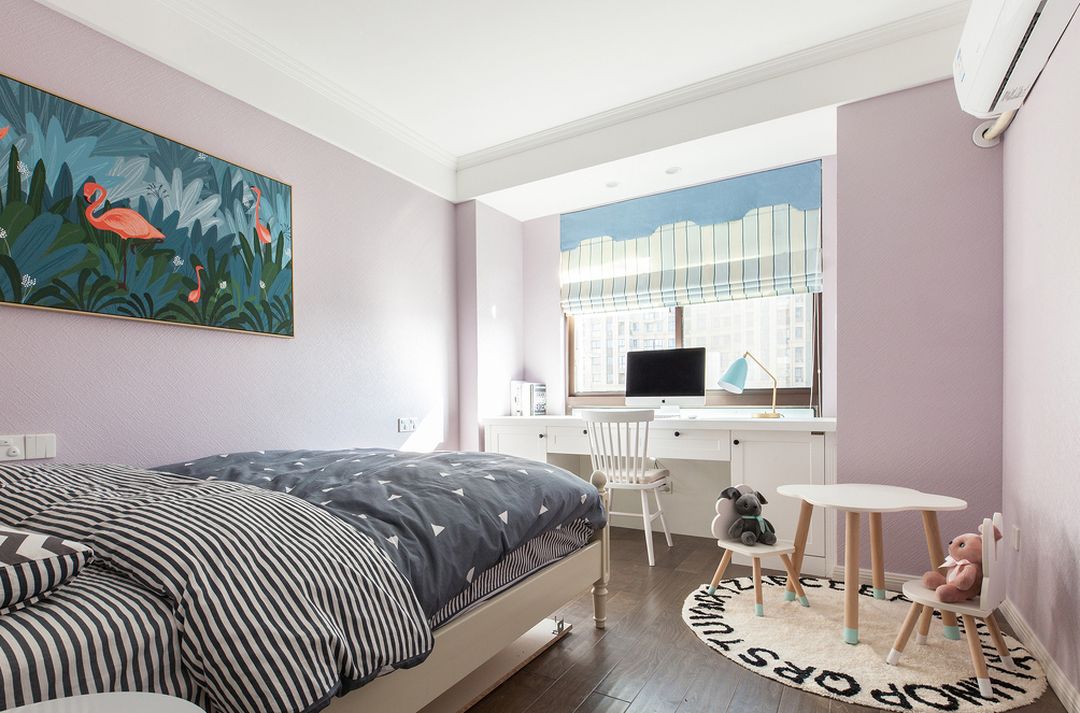 18张儿童房学习桌设计，孩子学习环境很重要装修效果图片_2