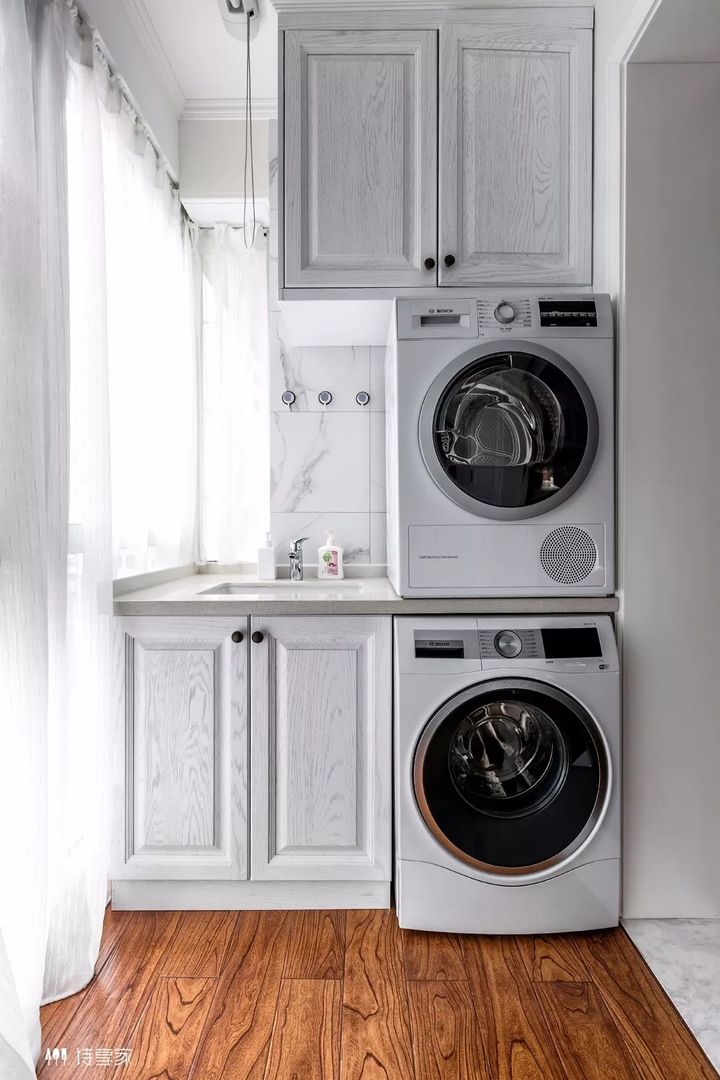 33张阳台洗衣机柜搭配，总有一款适合你家阳台装修效果图片_14