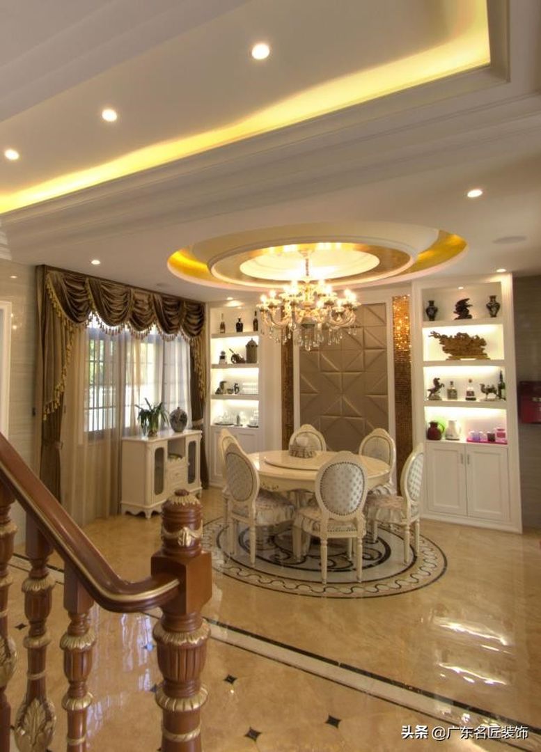 全景实拍568m²欧式奢华别墅，高端大气上档次的完美呈现装修效果图片_11