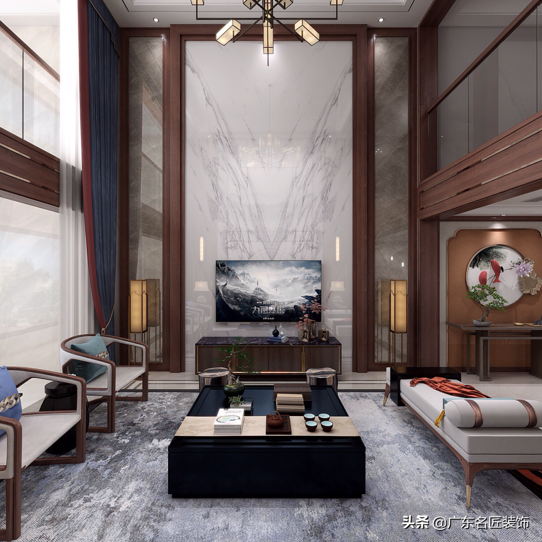 216m²静雅新中式大宅，演绎诗意栖居生活装修效果图片_5