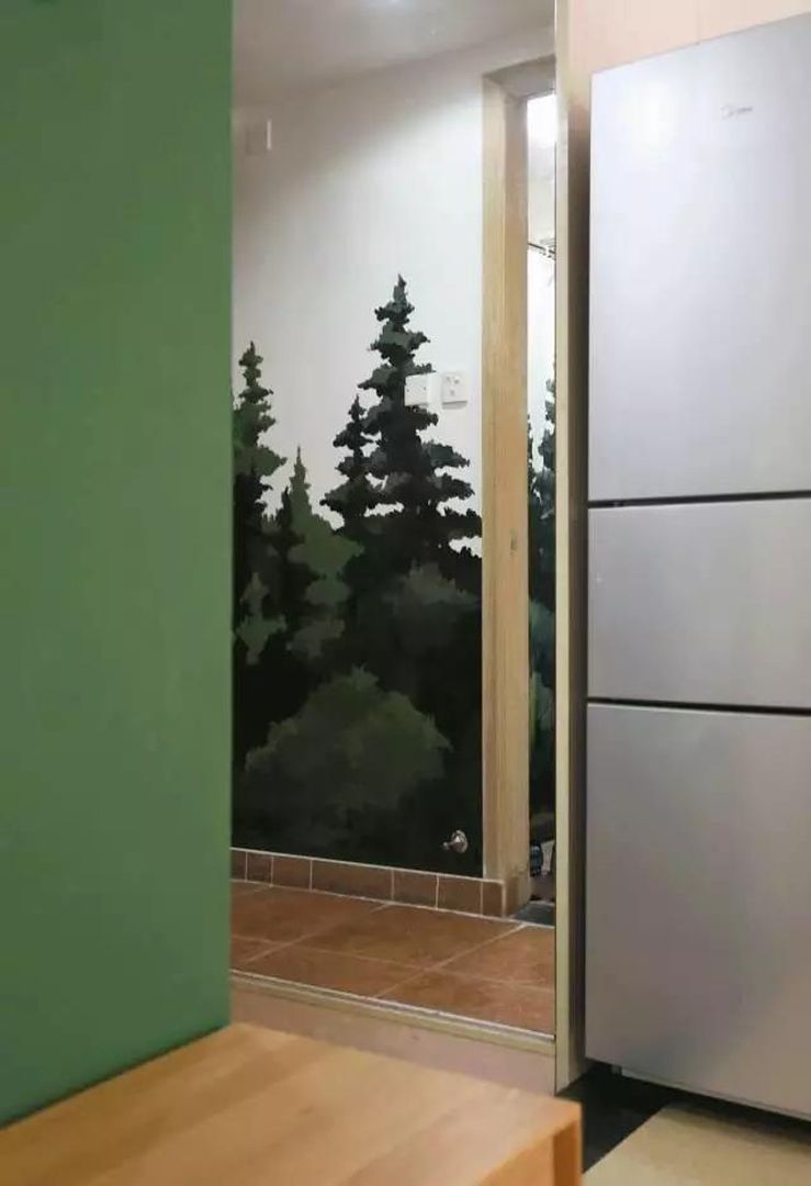 40㎡小户型装修：我的房子很小，但却拥有了整片森林装修效果图片_1