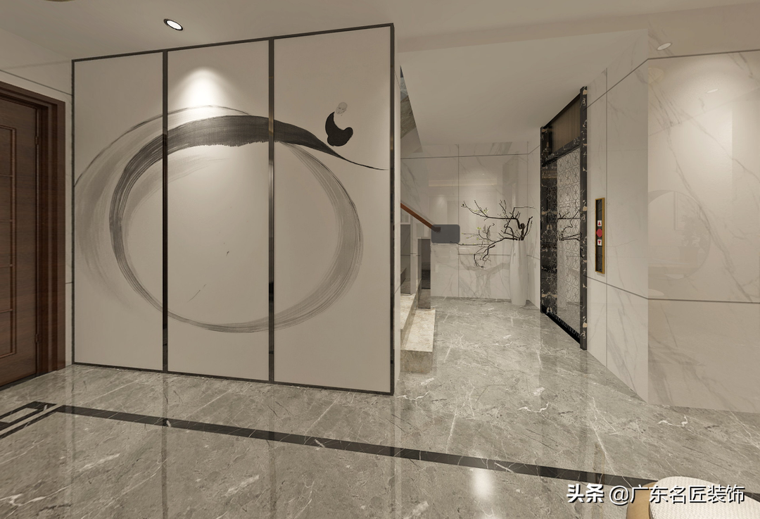 457m²新中式别墅府邸，一起揭开她至臻至美的尊容装修效果图片_5