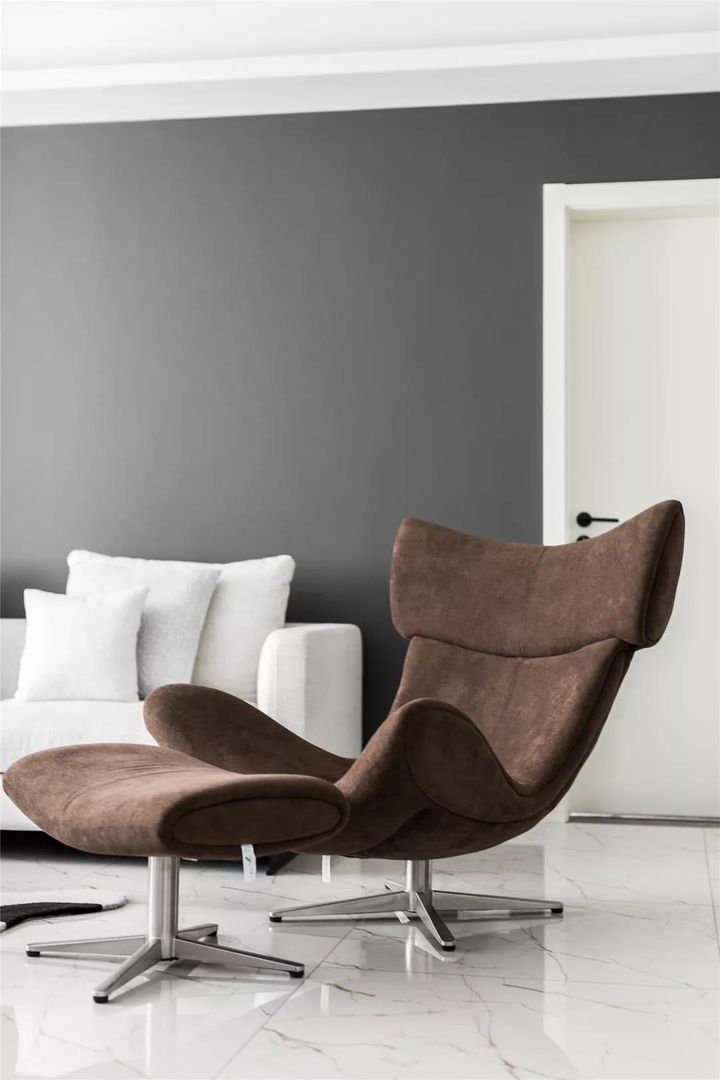 115㎡现代极简风，黑白灰冷色调，细节处理让这个家也不算很冷装修效果图片_6