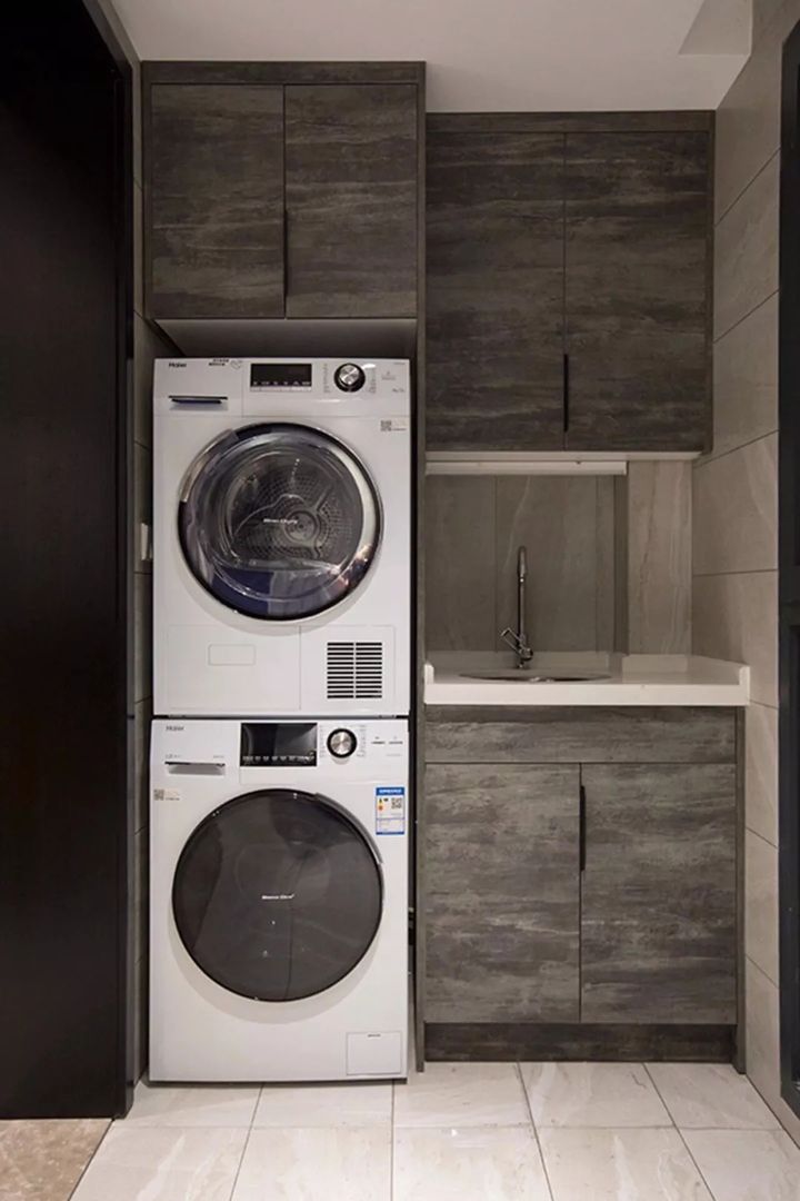 33张阳台洗衣机柜搭配，总有一款适合你家阳台装修效果图片_9
