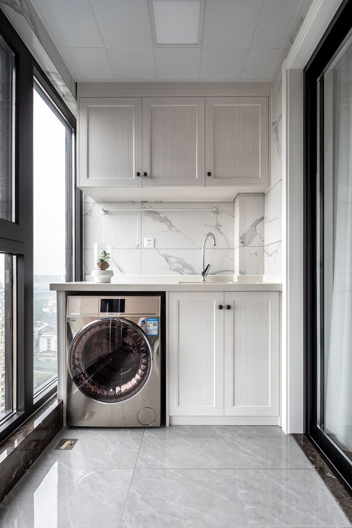 21张洗衣机+收纳柜搭配设计，这样的阳台才实用装修效果图片_16