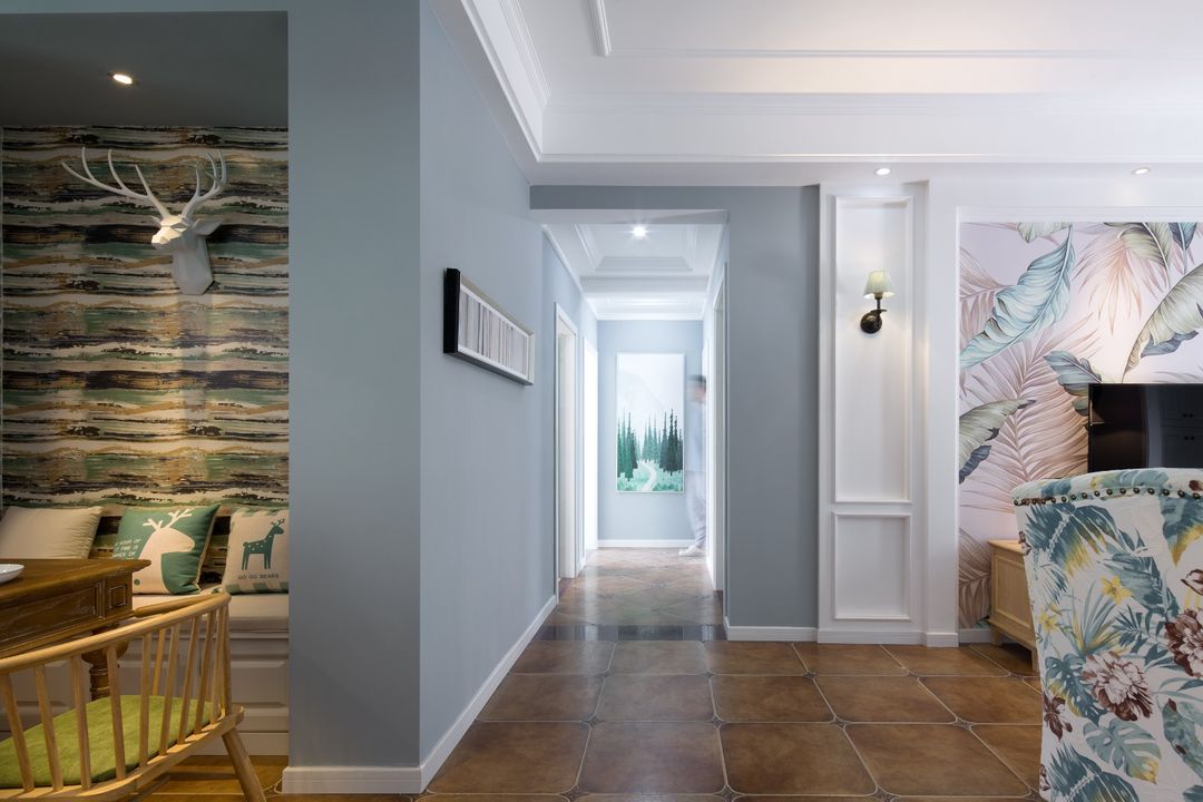 「家居设计」105m2现代美式，浪漫优雅，奢华端庄 | 自贡名筑设计装修效果图片_11