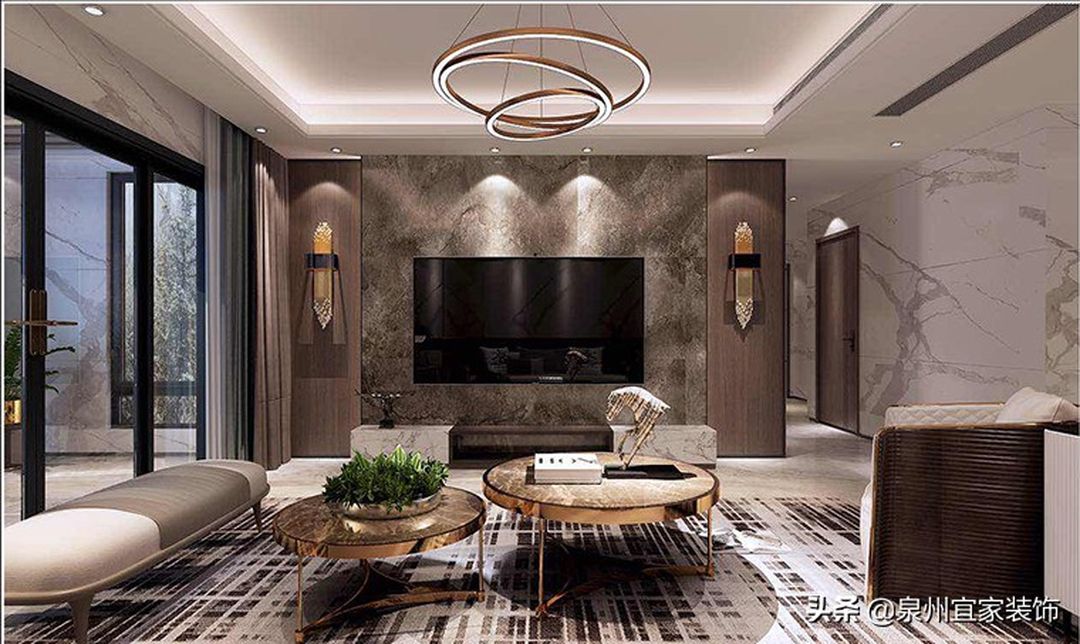 120㎡现代轻奢风三居室，高级灰质感，精致有格调的家装修效果图片_1