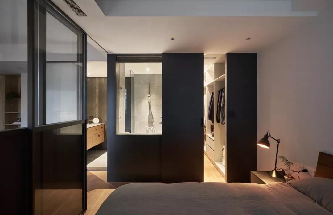 45m²简约风小户型，水泥地板+黑框玻璃隔断，打造出一个时尚公寓装修效果图片_8
