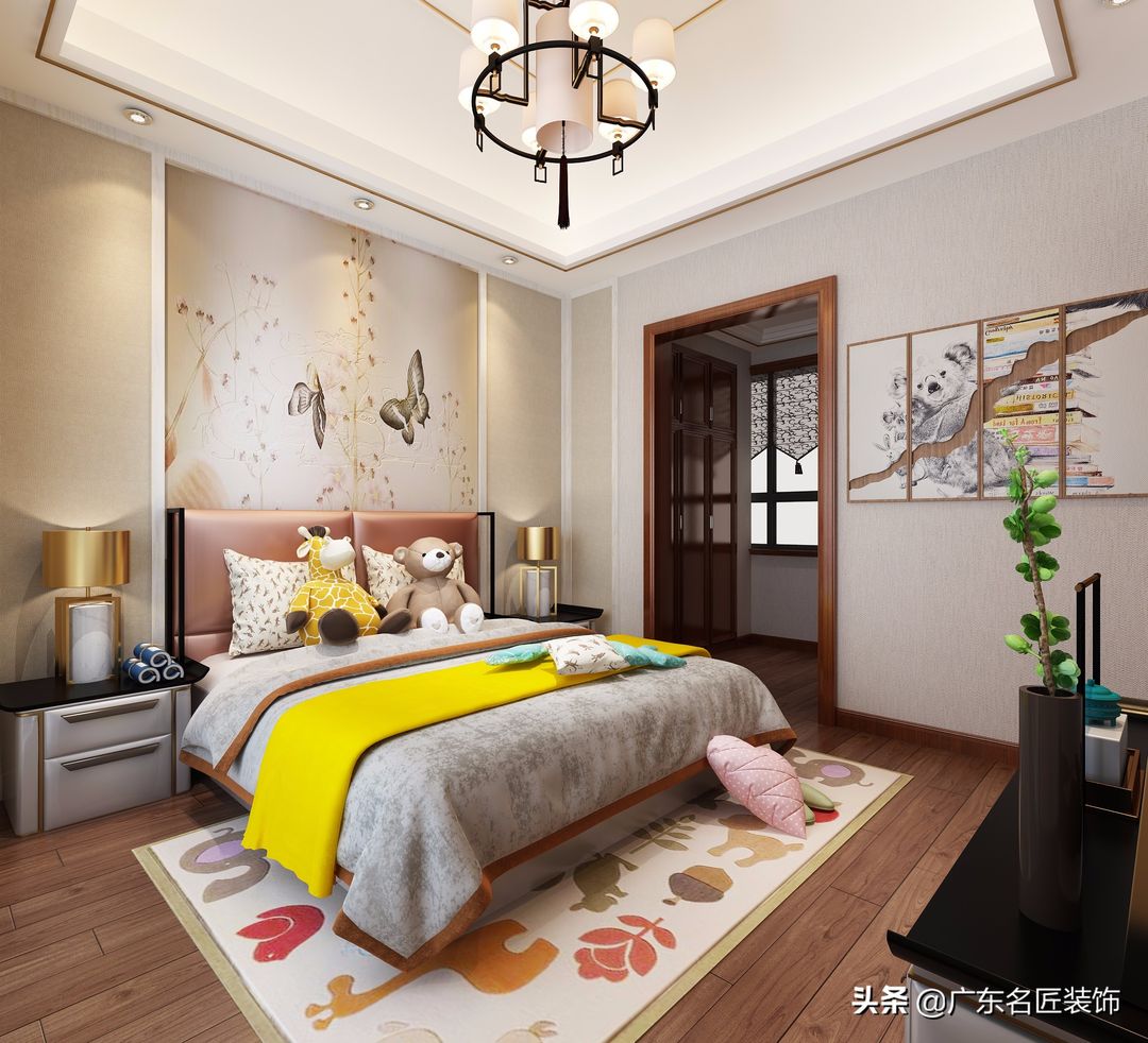 129m²原木轻奢大宅，大气到让人尖叫装修效果图片_4