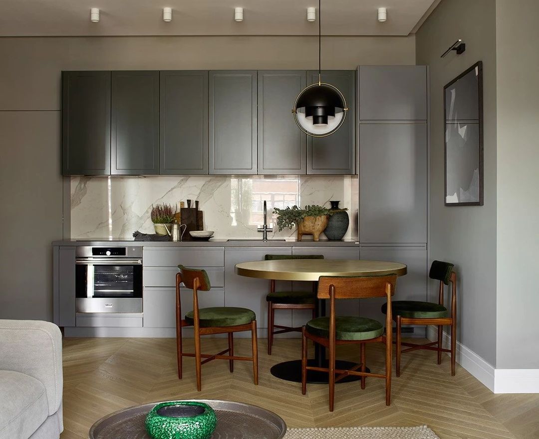 营造轻奢之美！88㎡高级灰风格气质公寓设计装修效果图片_9