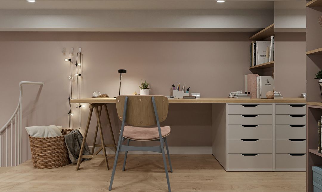 「家居设计」北欧橡皮粉LOFT设计装修效果图片_14