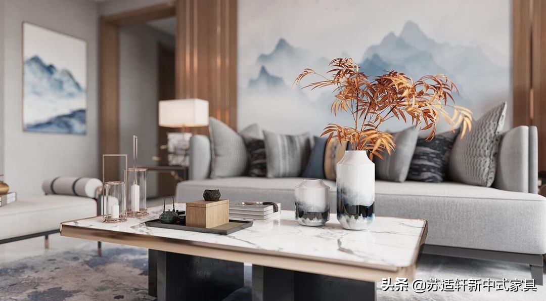 新中式风格家装 全屋家具定制效果图分享装修效果图片_6