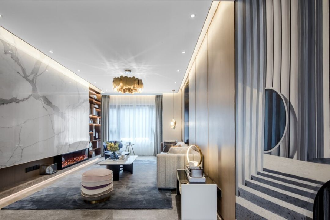 「家居设计」恰到好处的温柔轻奢，三户型品质美学家 | 圣易文装修效果图片_4