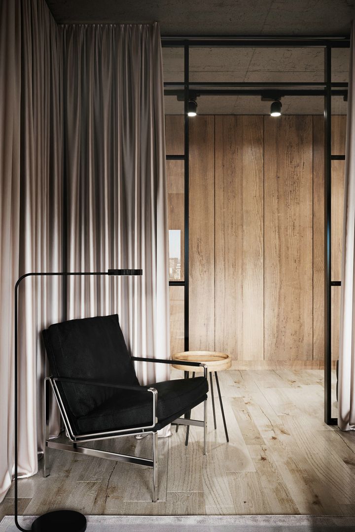 「家居设计」 俄罗斯工业风小户型公寓-室内设计装修效果图片_11