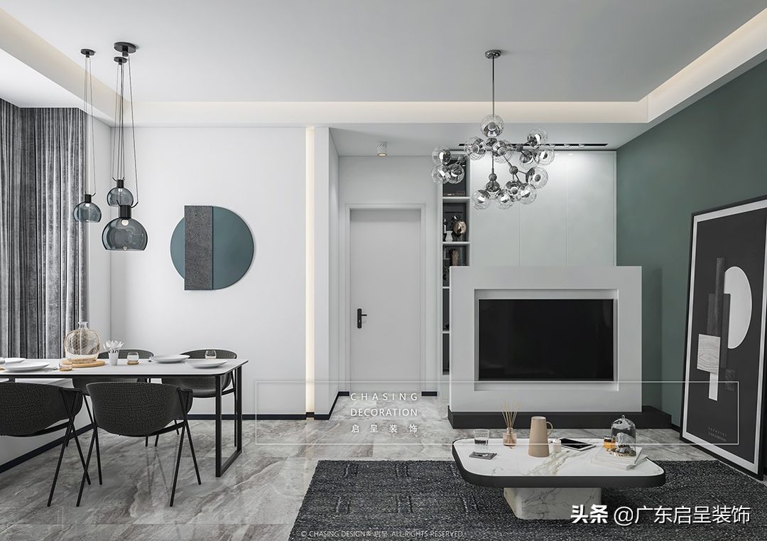 体育西路｜85㎡|现代简约风格装修效果图片_3