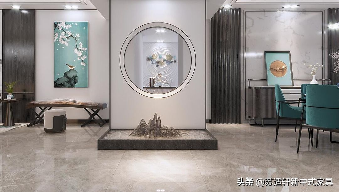 新中式的质感 中国式轻奢；这样家具搭配可喜欢装修效果图片_2