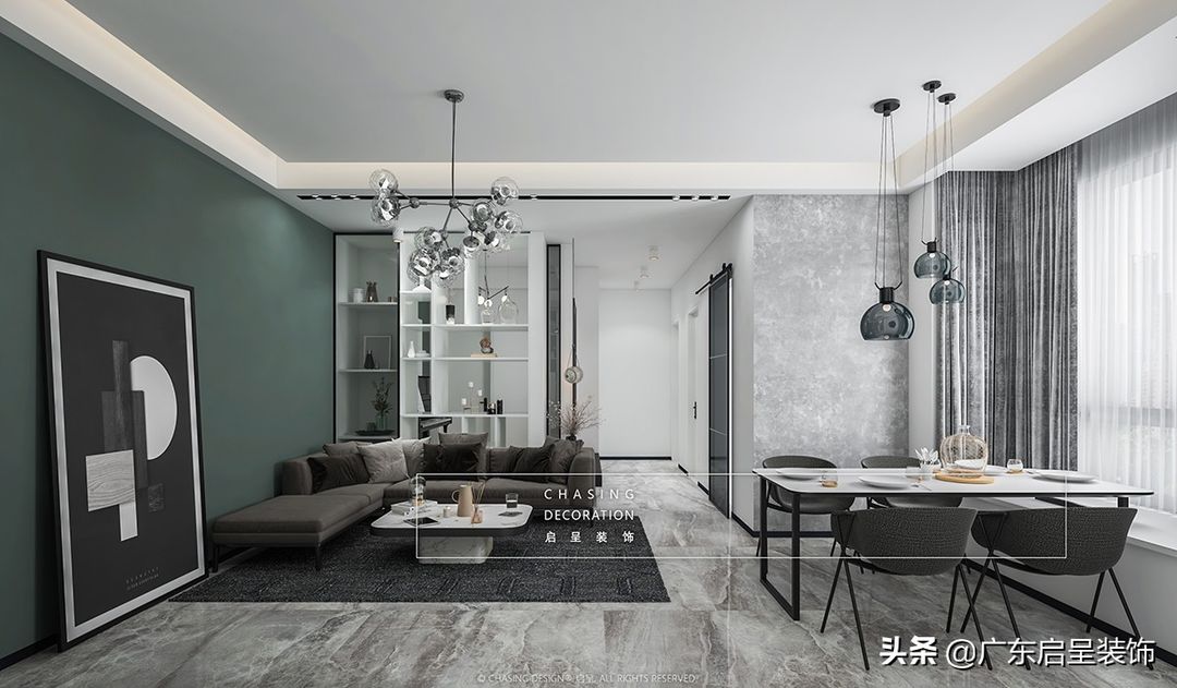 体育西路｜85㎡|现代简约风格装修效果图片_2