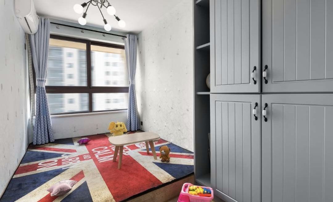 儿童房留出开放式收纳格，孩子喜欢的都展示出来装修效果图片_14