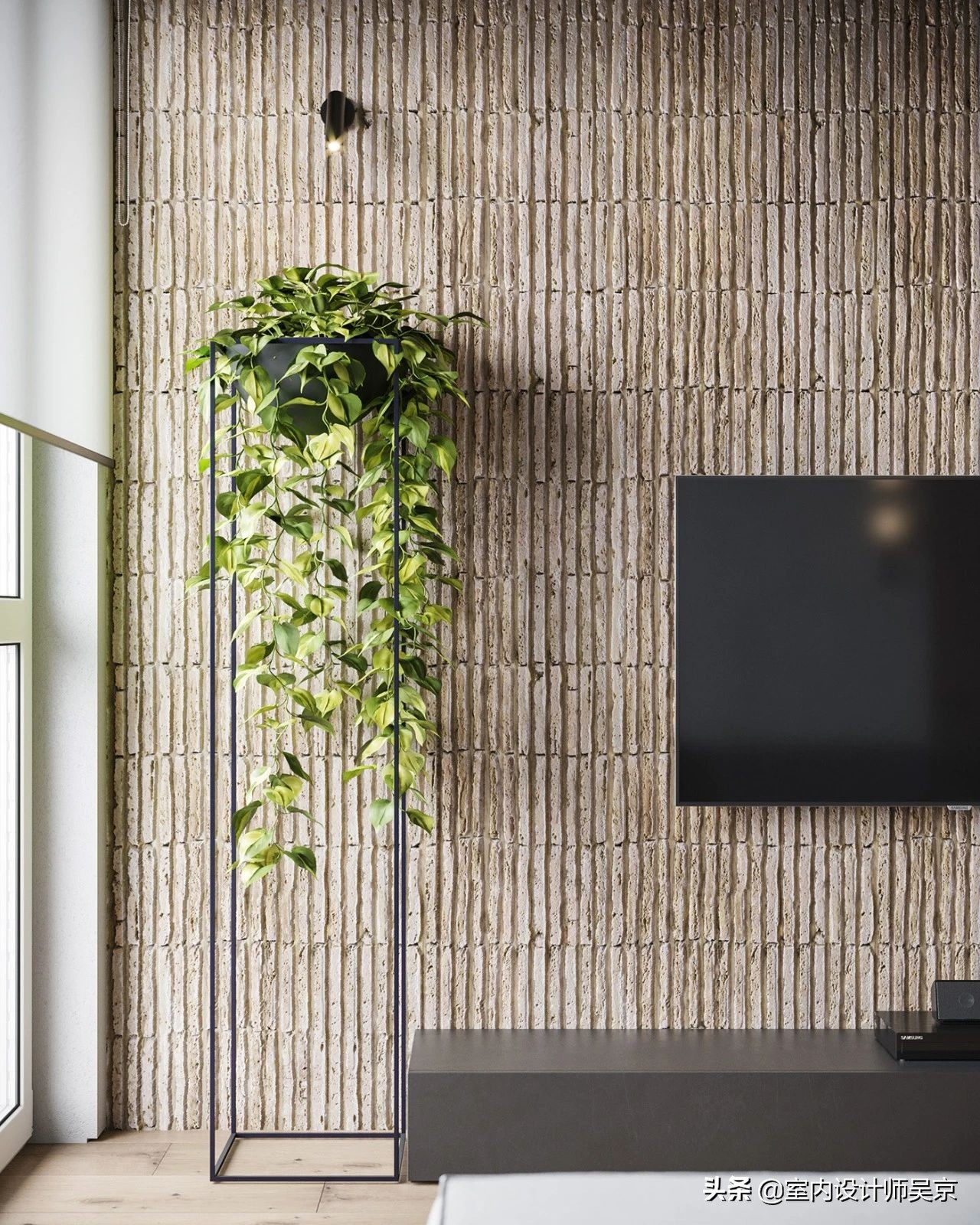 简约复式公寓，石材墙面竟如此有质感