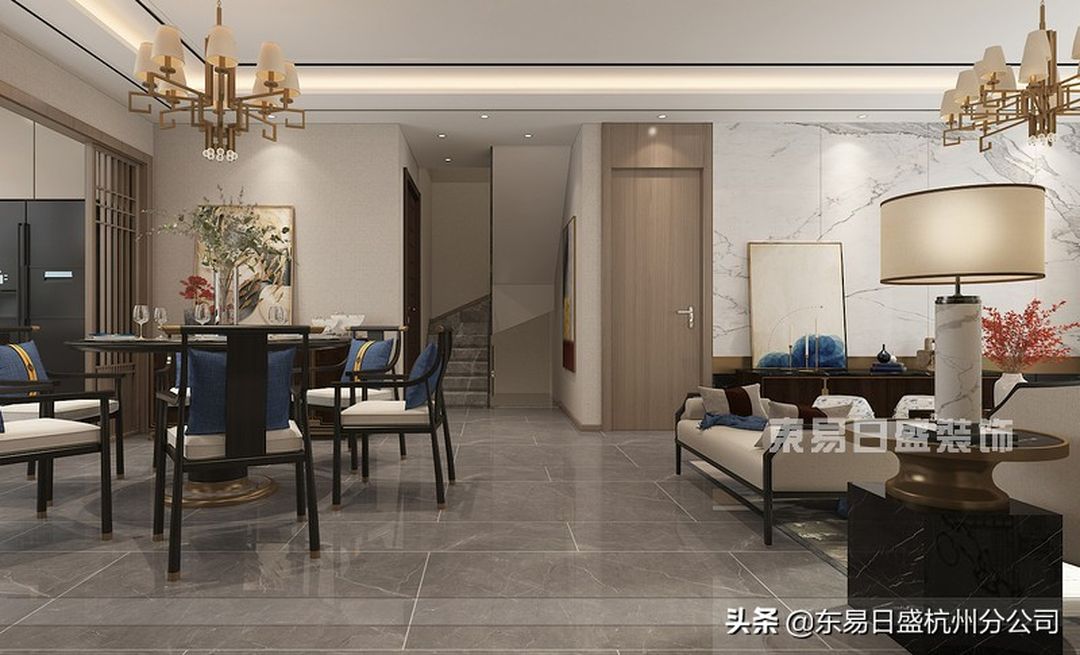 300平新中式风格装修效果图，灿如春华皎若秋月，惟愿沉醉不愿醒装修效果图片_5