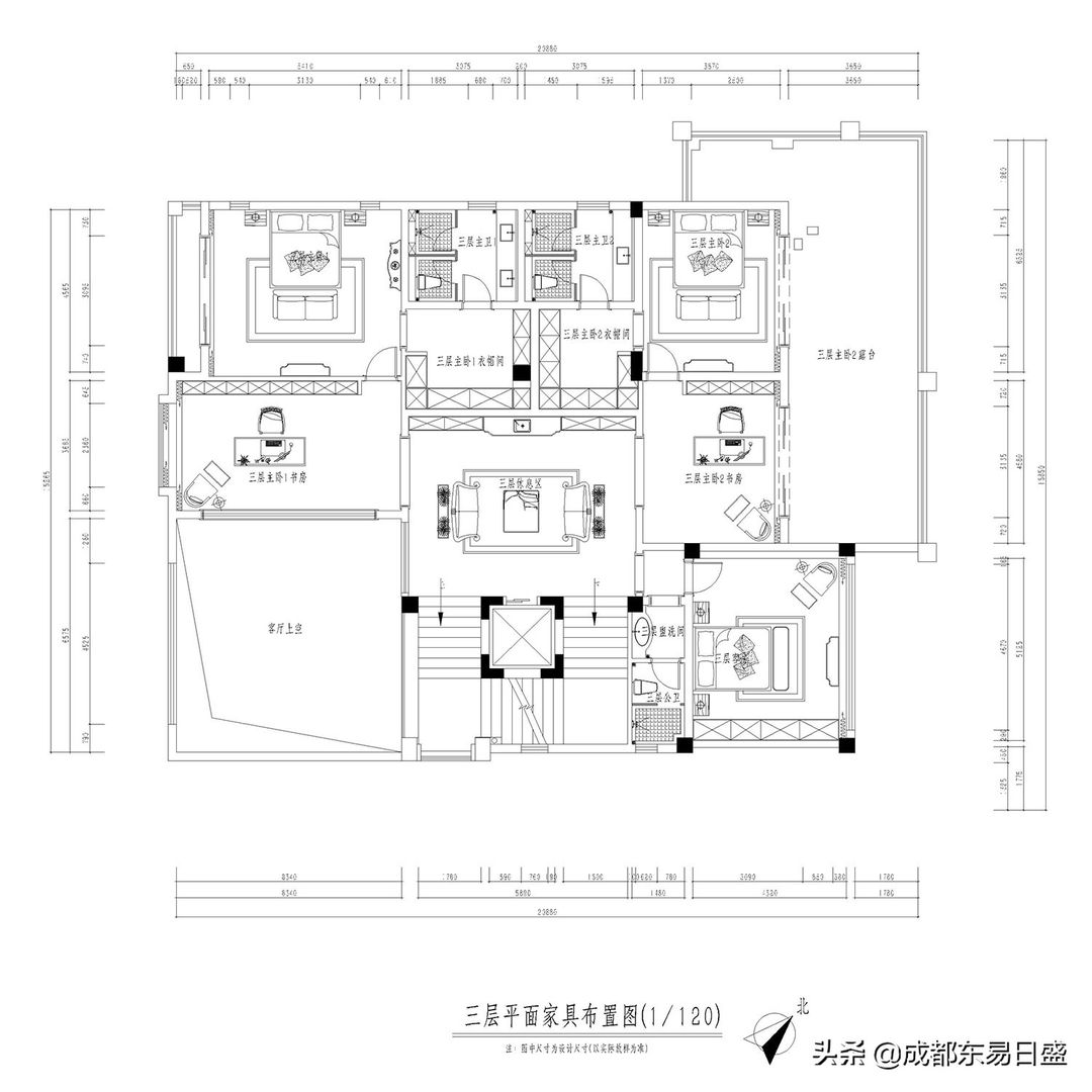 1000平别墅现代轻奢风格装修，演绎新贵豪宅丨东易设计装修效果图片_3