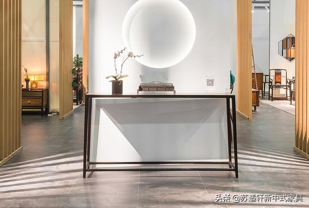 新中式展会空间 实木家具，添染明媚、灵动之气装修效果图片_1