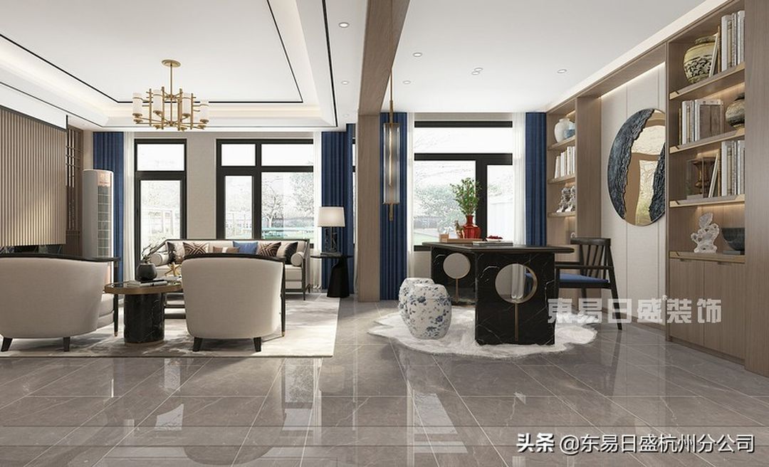 300平新中式风格装修效果图，灿如春华皎若秋月，惟愿沉醉不愿醒装修效果图片_6