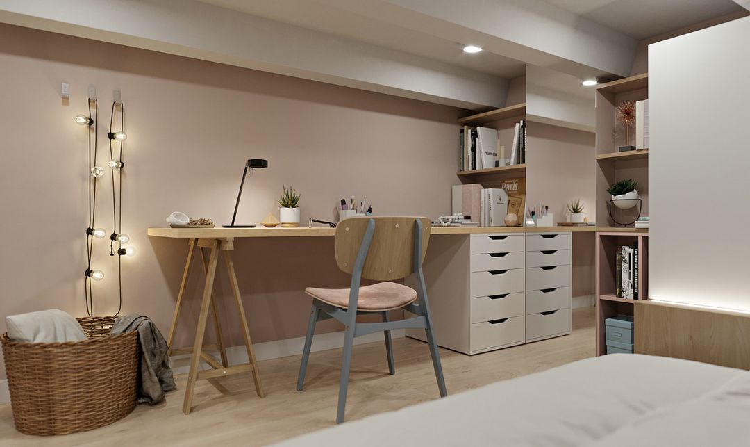 「家居设计」北欧橡皮粉LOFT设计装修效果图片_16