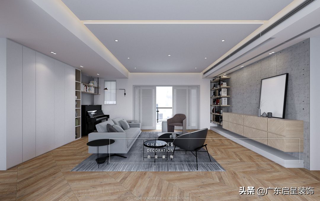 满屋的木元素让这个160㎡质感爆表装修效果图片_1