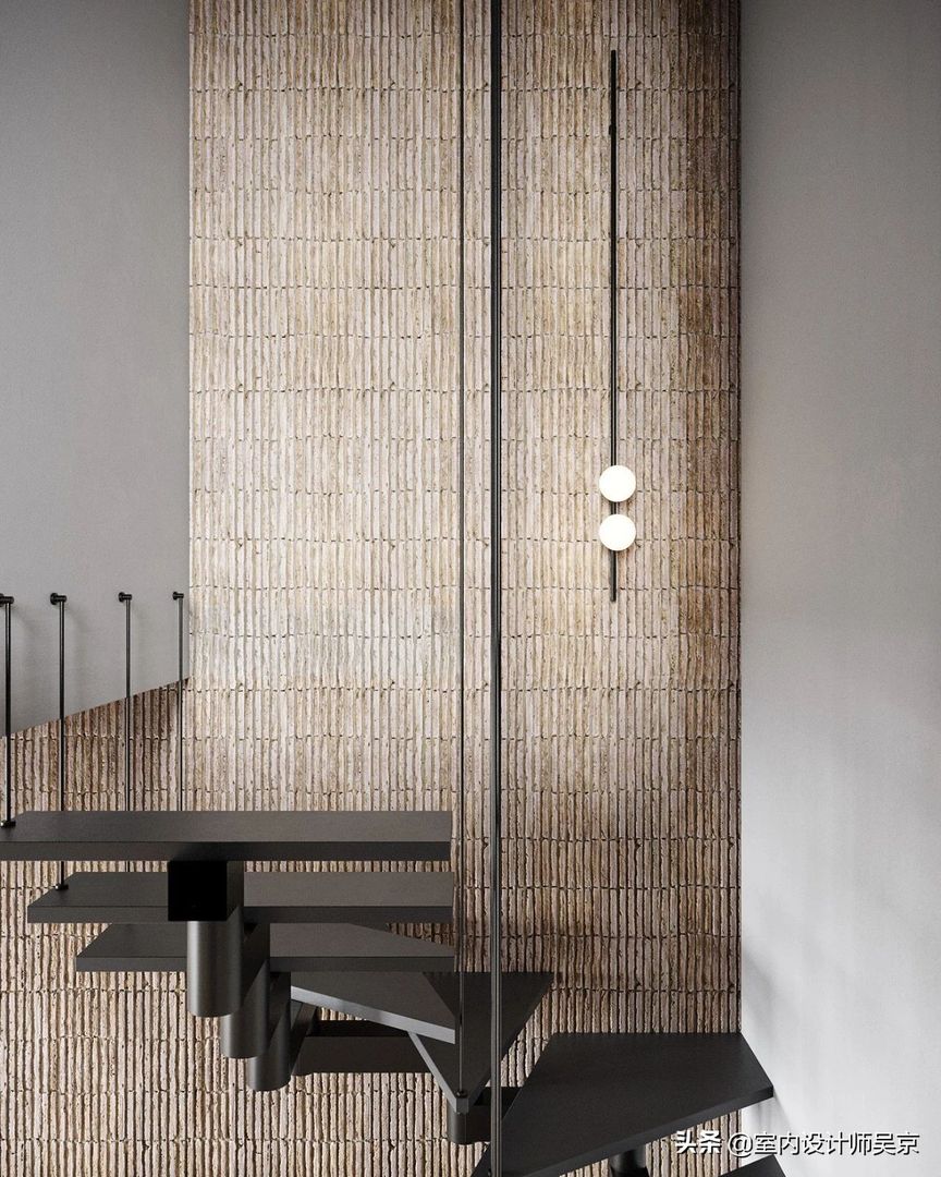 简约复式公寓，石材墙面竟如此有质感装修效果图片_17