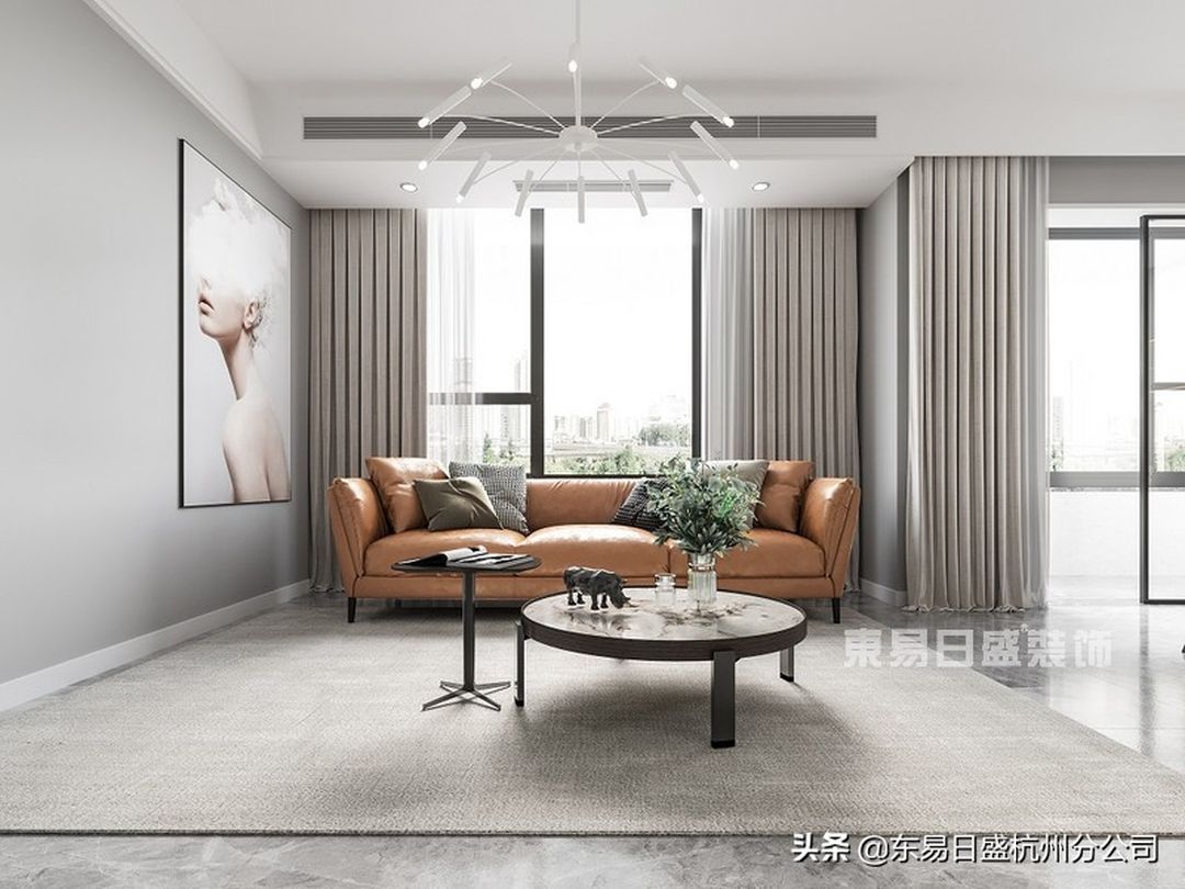 140㎡现代简约案例效果图，阳光明媚下的诗意人生装修效果图片_2
