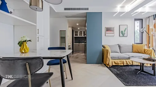 45m²小户型打造三分离式卫生间，格调自然清新范