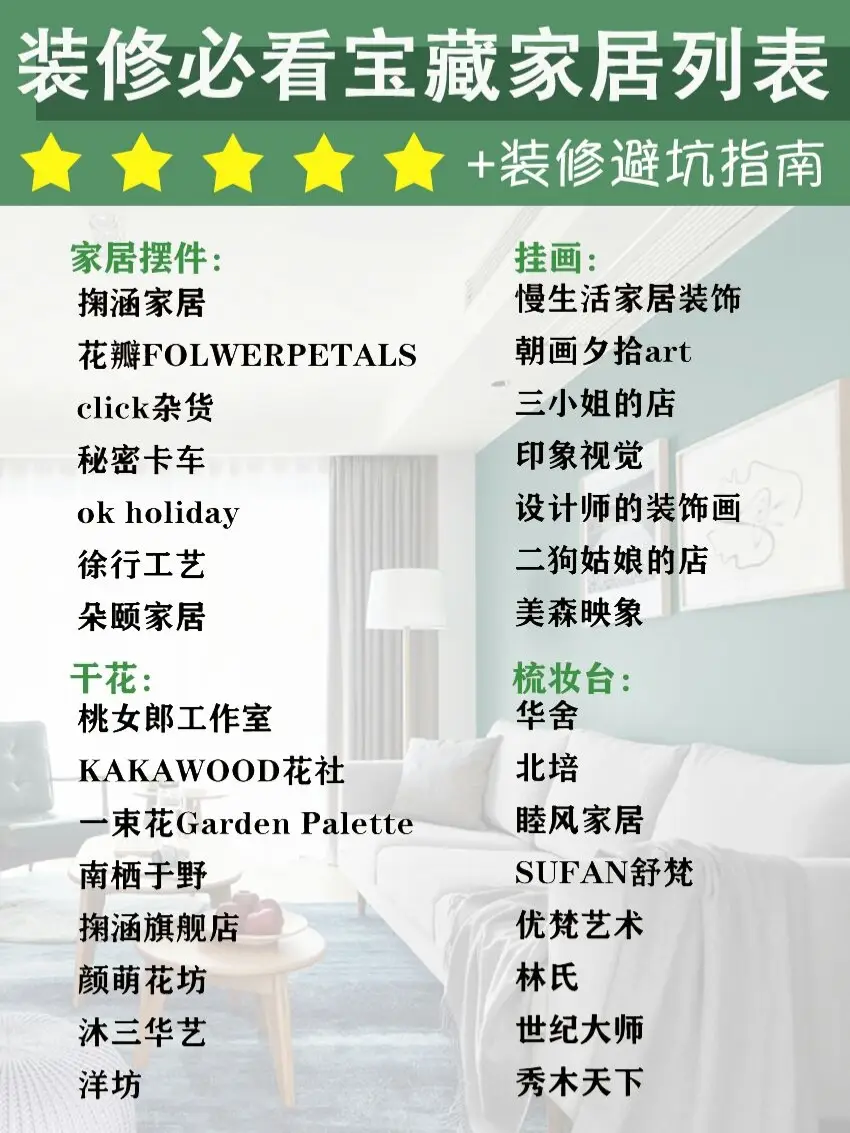 装修必看家居品牌清单and全屋避坑指南✅图片_1