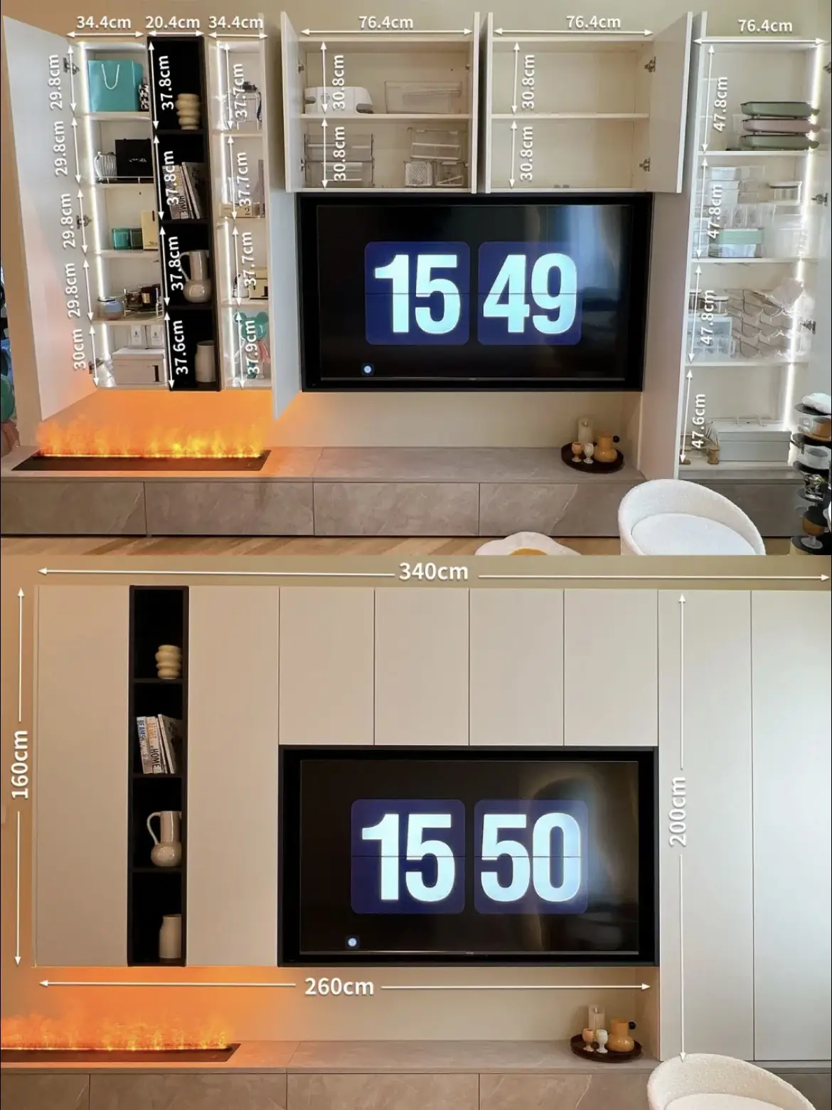 小户型客厅怎么做收纳电视剧柜图片_4