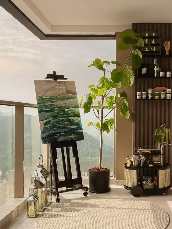 阳台一隅，艺术家的居心地图片_1