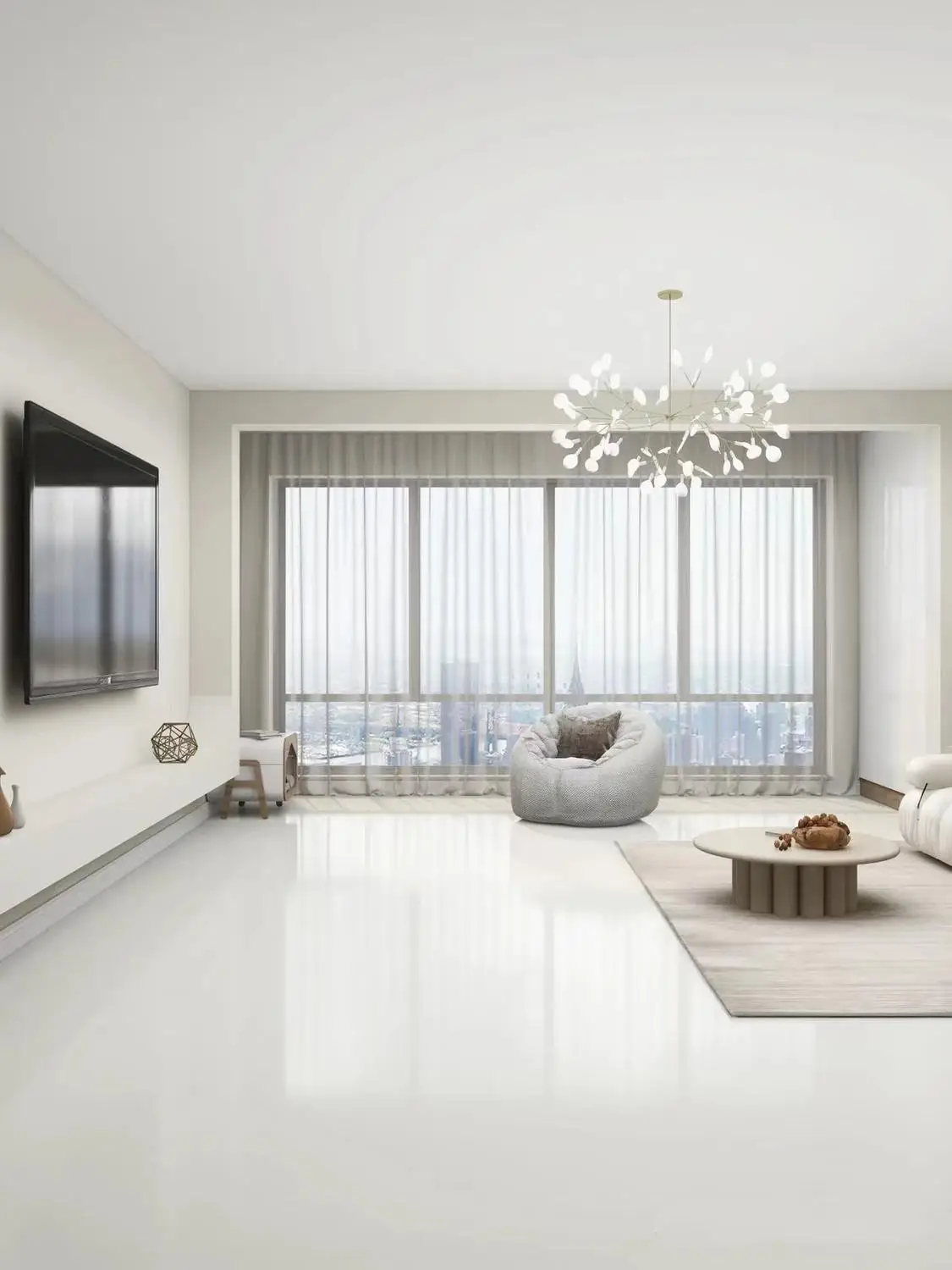 奶油白配白墙图片_5