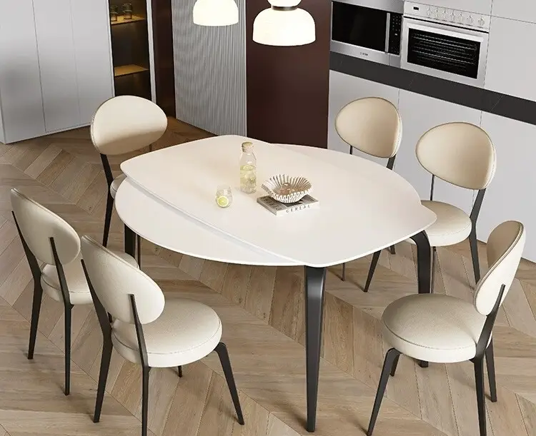 餐桌折叠可伸缩圆桌图片_1