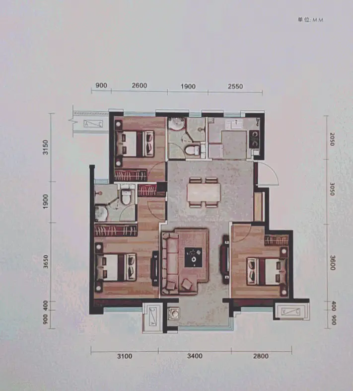 这个主卧室能做床尾一体柜图片_0