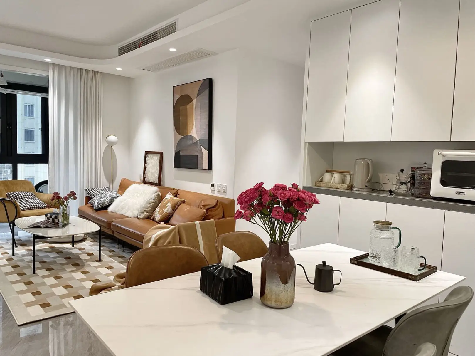 实惠好用的岩板餐桌，1k💰1米6大放送图片_4