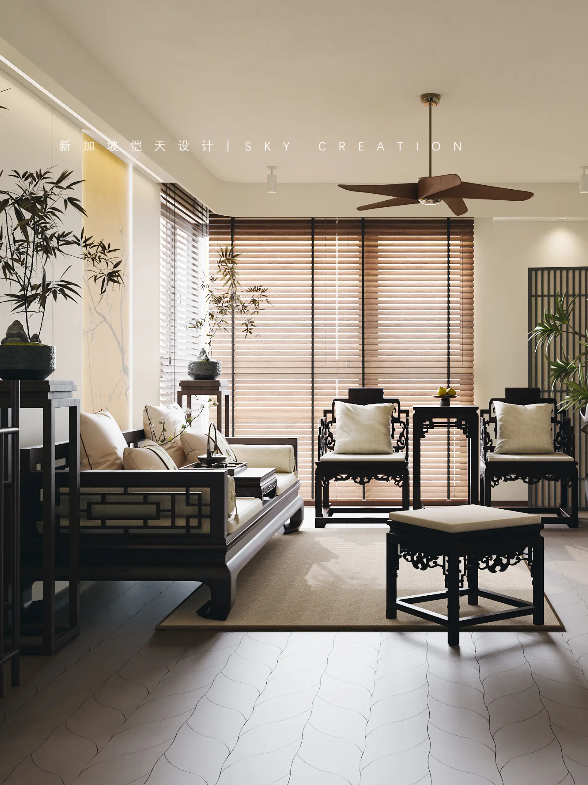 原地封神！23㎡中式客餐厅，老祖宗严选图片_0