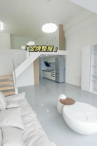 52m²现代极简风loft公寓，一居两层，空间尽显舒适大气