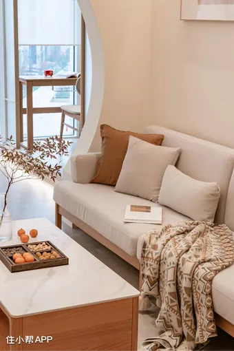 82㎡小套三原木中式风，让在老家的父母也有舒适的家